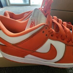 Nike Orange and White Sneakers